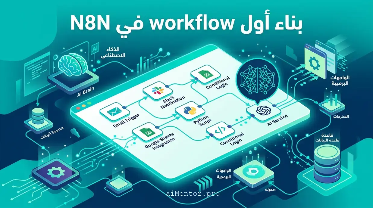بناء أول workflow في N8N