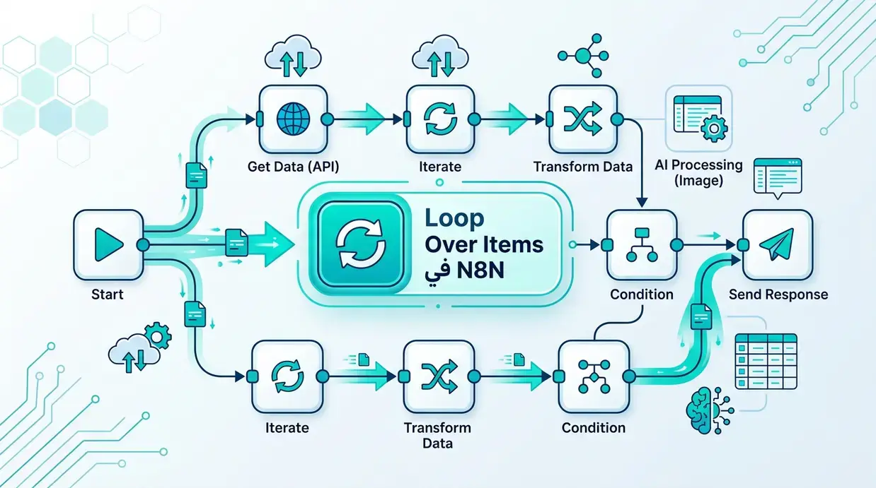 Loop Over Items في N8N
